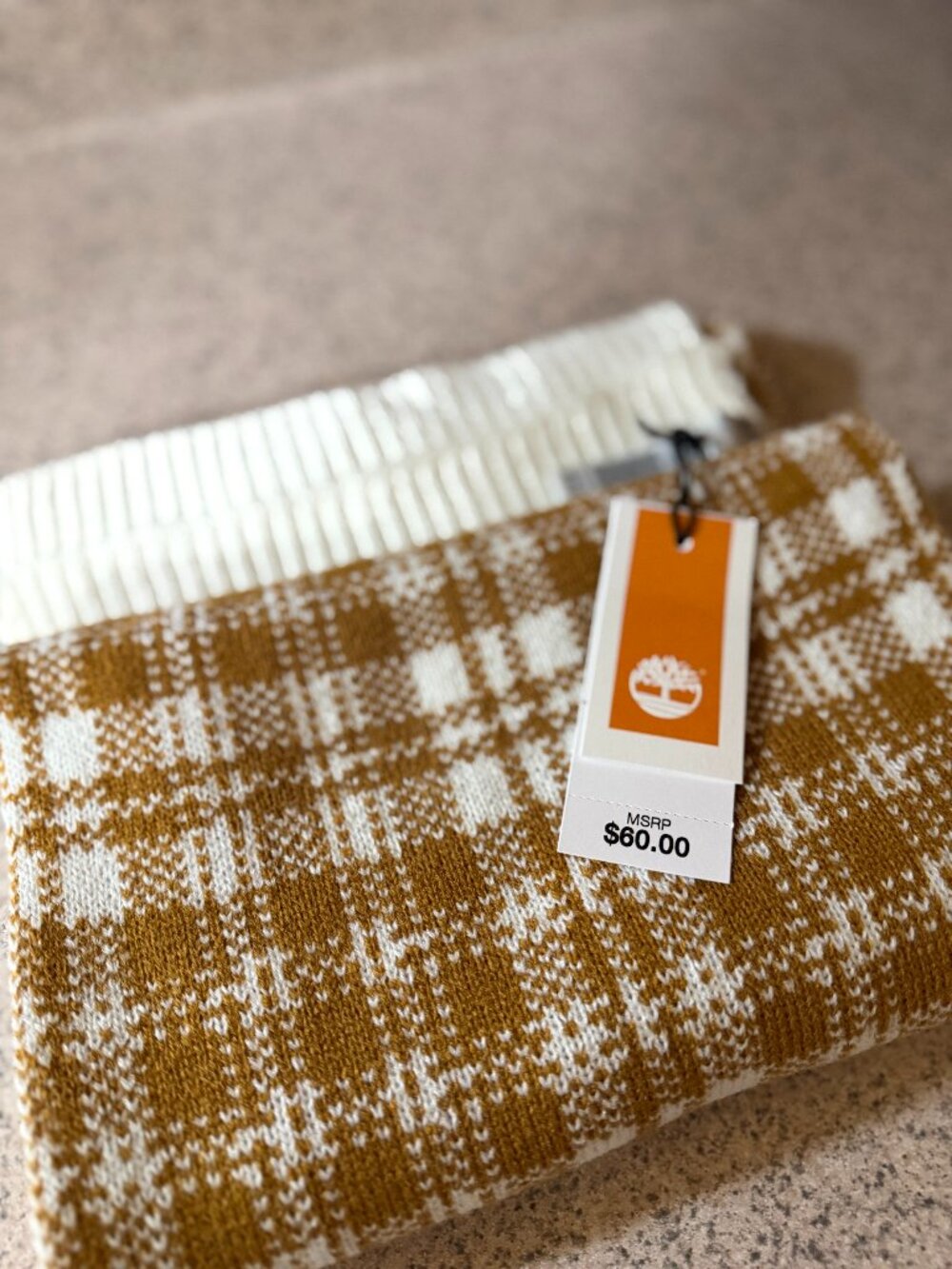NWT! Timberland Plaid Scarf - Size O/S